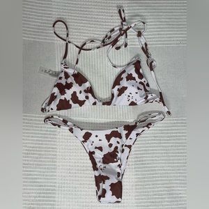 cow print bikini